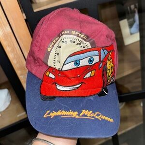 Vintage Disney Store Cars lighting McQueen 95 hat embroidered toddler boys cap